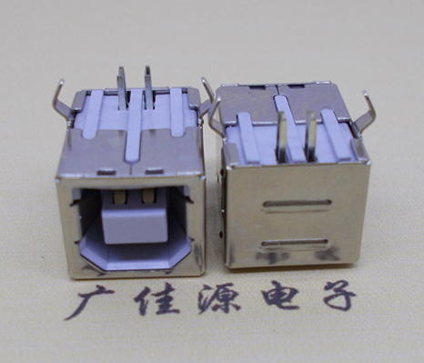 厦门USB BF90度母座 打印机接口 卧式插板DIP白胶