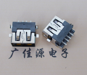 厦门 USB母座 贴片沉板3.5/4.9 直口/卷口铜壳/铁壳