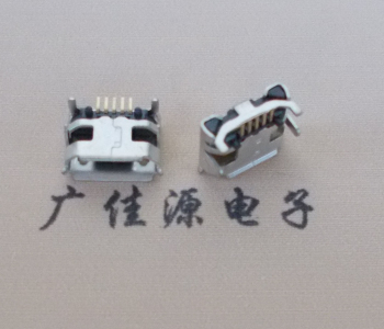 厦门Micro USB母座牛角间距7.2x6.6mm加长端子定位柱