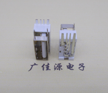 厦门USB侧立式短体10.0尺寸 侧插加宽脚5A大电流插座