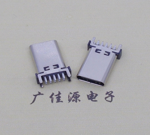 厦门立式type c10p母座端子插板可过大电流充电和数据传输，高度H=13.10、13.70、15.0mm